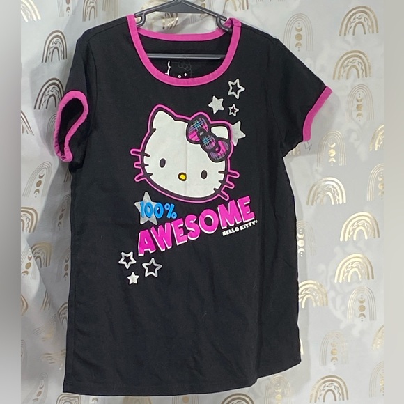 Hello Kitty Black Tee with Pink Accents - Picture 1 of 6